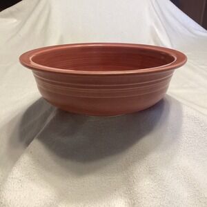 Fiesta Terracotta Persimmon 8.25 Inch Round Vegetable Serving Bowl USA Ceramic